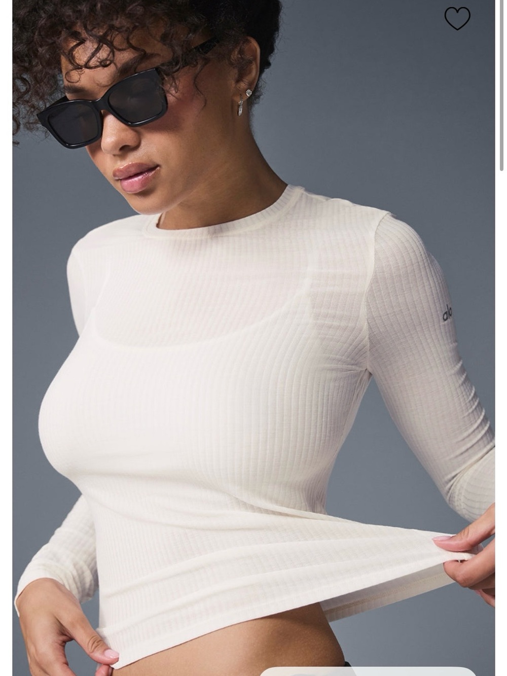 ALO Yoga Ribbed Sea Coast Long Sleeve - Ivory